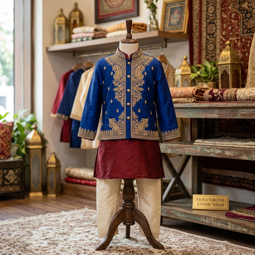 Royal Silk Kids Kurta Pyjama Set