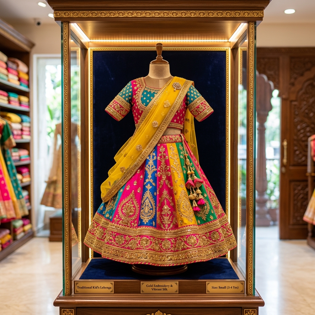 Ethnic Embroidered Kids Lehenga Choli